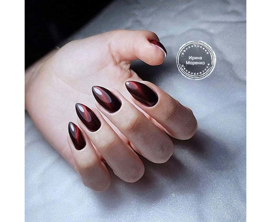 Изображение 4 Гель-лак Kira Nails Cat Eye №003 (красно-фиолетовый, магнитный), 6 мл, Объем (мл, г): 6, Цвет: 003