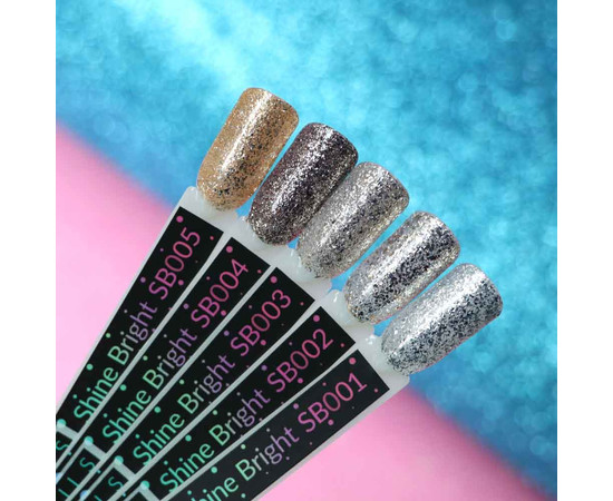 Изображение 4 Гель-лак Kira Nails Shine Bright №002 (серебро с золотыми блестками), 6 мл, Объем (мл, г): 6, Цвет: 002