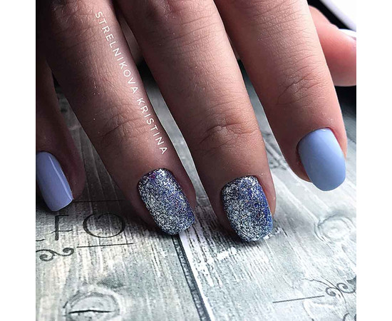 Зображення 5 Гель-лак Kira Nails Shine Bright №010 (блакитний з блискітками), 6 мл, Об'єм (мл, г): 6, Колір: 010