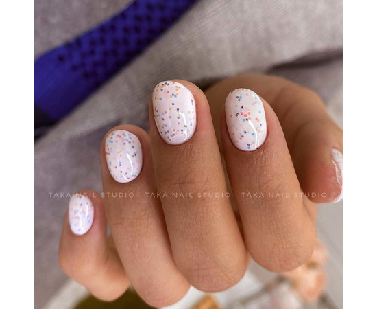 Зображення 5 Гель-лак Kira Nails Yoghurt Boom! №002 (біле морозиво з неоновими блискітками, йогурт), 6 мл, Об'єм (мл, г): 6, Колір: 002