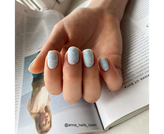 Изображение 5 Гель-лак Kira Nails Yoghurt Boom! №007 (голубой мармелад с неоновыми блестками, йогурт), 6 мл, Объем (мл, г): 6, Цвет: 007