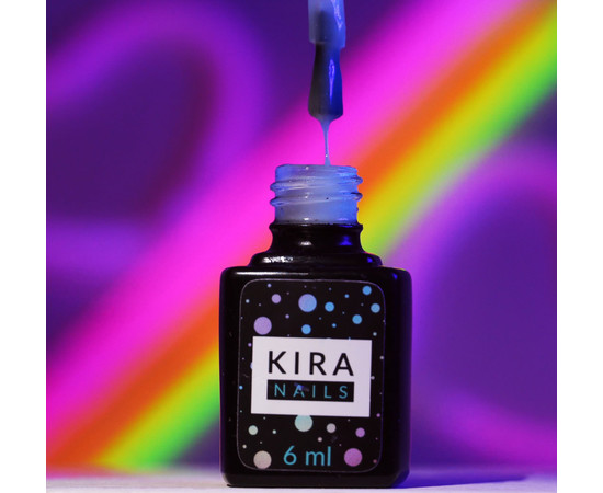 Изображение 3 Kira Nails No Wipe Fluo Top - топ без липкого слоя флуоресцентный, 6 мл
