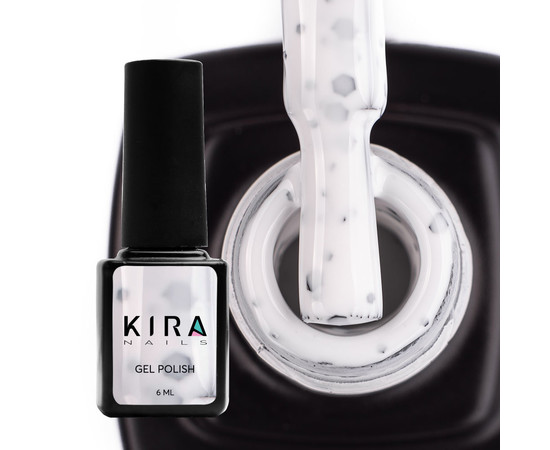 Изображение 2 Гель-лак Kira Nails Yoghurt Boom! №003 (белая зефирка с неоновыми блестками, йогурт), 6 мл, Объем (мл, г): 6, Цвет: 003