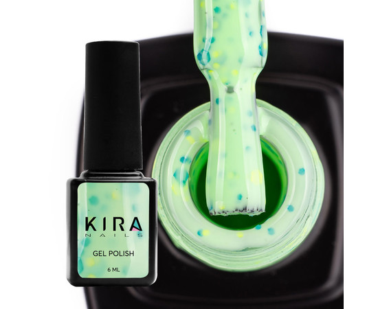 Зображення 2 Гель-лак Kira Nails Yoghurt Boom! №006 (яблучна карамель з неоновими блискітками, йогурт), 6 мл, Об'єм (мл, г): 6, Колір: 006