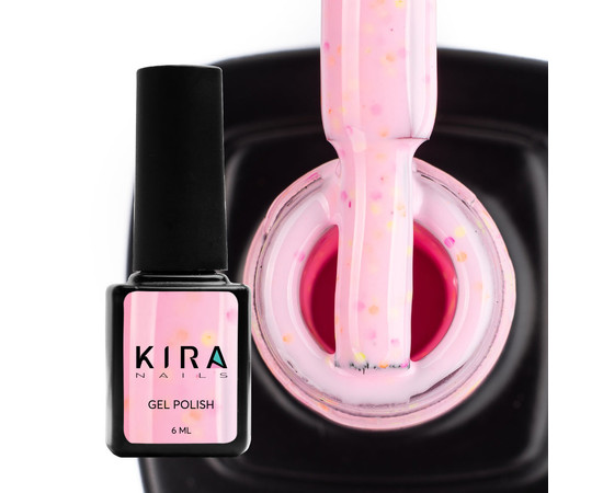 Изображение 2 Гель-лак Kira Nails Yoghurt Boom! №008 (малиновый крем с неоновыми блестками, йогурт), 6 мл, Объем (мл, г): 6, Цвет: 008