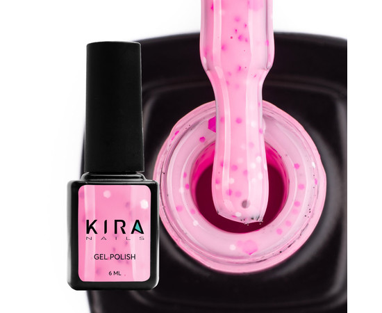 Зображення 2 Гель-лак Kira Nails Yoghurt Boom! №009 (полуниця з вершками та неоновими блискітками, йогурт), 6 мл, Об'єм (мл, г): 6, Колір: 009