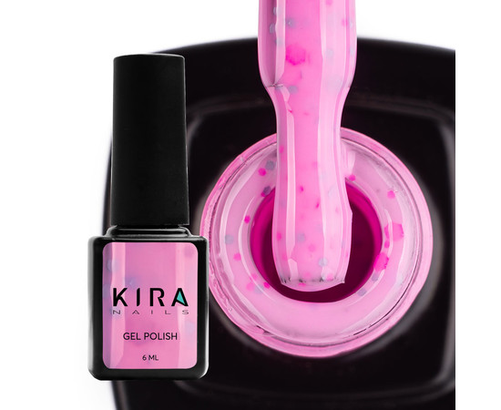 Зображення 2 Гель-лак Kira Nails Yoghurt Boom! №011 (полуничний мус з неоновими блискітками, йогурт), 6 мл, Об'єм (мл, г): 6, Колір: 011