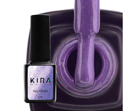 Зображення 2 Гель-лак Kira Nails Cat Eye №006 (фіолетовий, магнітний), 6 мл, Об'єм (мл, г): 6, Колір: 006