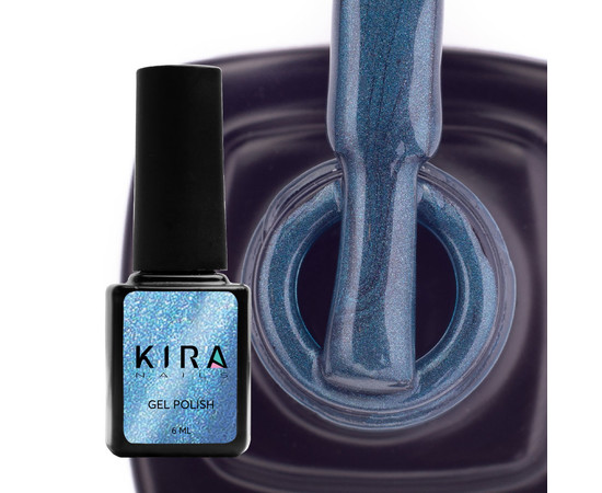 Зображення 2 Гель-лак Kira Nails Cat Eye №007 (смарагдово-синій, магнітний), 6 мл, Об'єм (мл, г): 6, Колір: 007