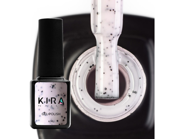 Зображення 2 Гель-лак Kira Nails Чіа Пудинг №001 Ваніль (з крихтою), 6 мл, Об'єм (мл, г): 6, Колір: 001