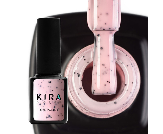 Зображення 2 Гель-лак Kira Nails Чиа Пудинг №004 Полуниця (з крихтою), 6 мл, Об'єм (мл, г): 6, Колір: 004