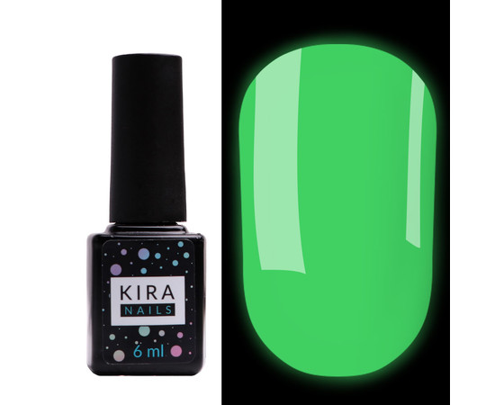 Изображение 4 Kira Nails No Wipe Fluo Top - топ без липкого слоя флуоресцентный, 6 мл