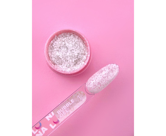 Зображення 2 Гель з блискітками для нігтів LUNAMoon Bubble Gel №1, 5 мл, Об'єм (мл, г): 5, Колір: 01