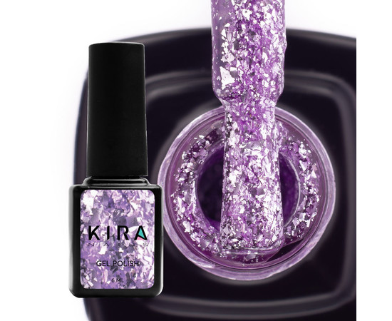 Изображение 2 Гель-лак Kira Nails Shine Bright №007 (светло-фиолетовый с блестками), 6 мл, Объем (мл, г): 6, Цвет: 007