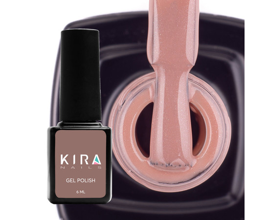 Изображение 2 Гель-лак Kira Nails №071 (бежево-коричневый с золотым микроблеском), 6 мл, Объем (мл, г): 6, Цвет: 071