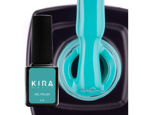 Изображение 2 Гель-лак Kira Nails №086 (зелено-бирюзовый, эмаль), 6 мл, Объем (мл, г): 6, Цвет: 086