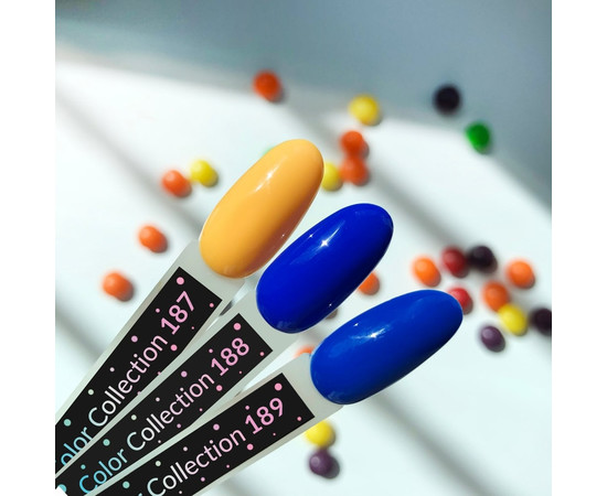 Изображение 4 Гель-лак Kira Nails №189 (электрический синий, эмаль), 6 мл, Объем (мл, г): 6, Цвет: 189