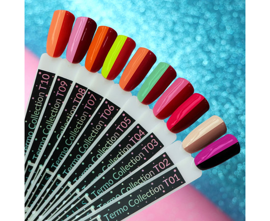 Зображення 2 Термо гель-лак Kira Nails №T05 (бордовий, при нагріванні приглушений салатовий), 6 мл, Об'єм (мл, г): 6, Колір: 005