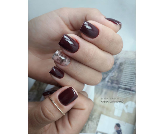 Зображення 5 Гель-лак Kira Nails №033 (бургунді, емаль), 6 мл, Об'єм (мл, г): 6, Колір: 033