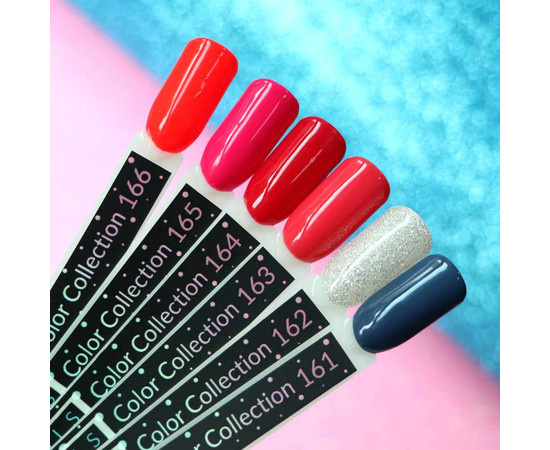 Изображение 4 Гель-лак Kira Nails №163 (красно-горячая роза, эмаль), 6 мл, Объем (мл, г): 6, Цвет: 163