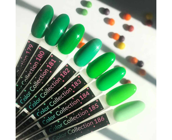 Зображення 4 Гель-лак Kira Nails №182 (блакитнувато-зелений, емаль), 6 мл, Об'єм (мл, г): 6, Колір: 182