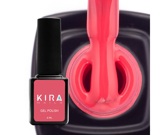 Изображение 2 Гель-лак Kira Nails №163 (красно-горячая роза, эмаль), 6 мл, Объем (мл, г): 6, Цвет: 163