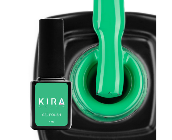 Зображення 2 Гель-лак Kira Nails №182 (блакитнувато-зелений, емаль), 6 мл, Об'єм (мл, г): 6, Колір: 182