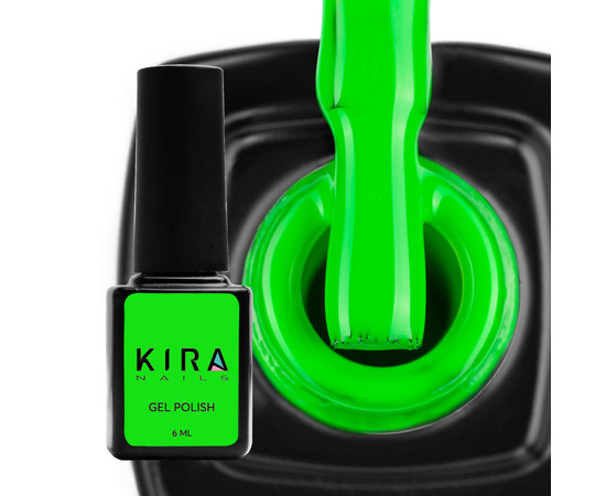 Зображення 2 Гель-лак Kira Nails №183 (яскраво-зелений, емаль), 6 мл, Об'єм (мл, г): 6, Колір: 183