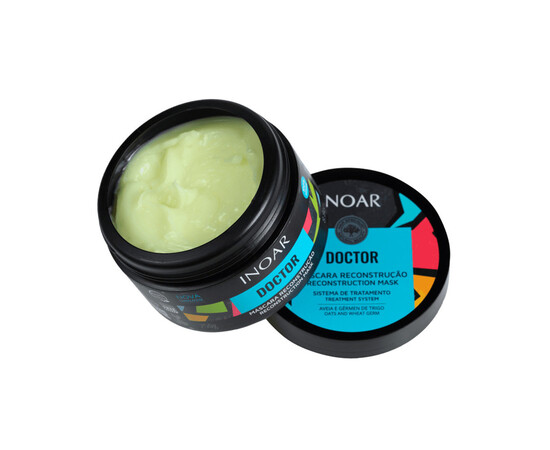 Изображение 2 Маска лечение волос протеины зародышей Овса и Пшеницы Inoar Doctor Reconstruction Mask, 250 г