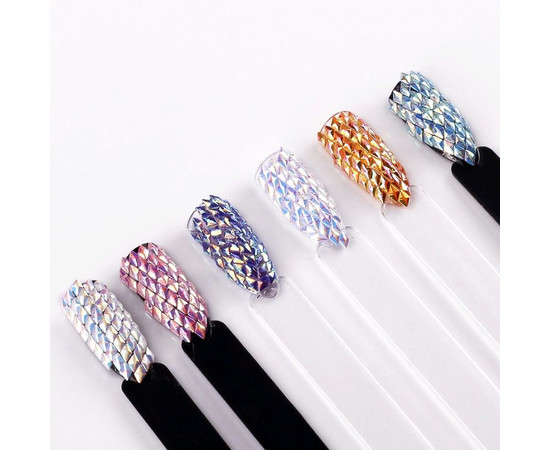 Изображение 2 Декор для ногтей Nails Molekula Чешуя дракона фиолетово-зеленый голографик, 1.5 г