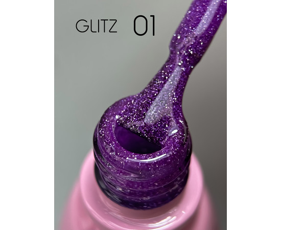 Зображення 2 Гель-лак Toki-Toki Glitz GZ01 фіолетовий, 5 мл, Об'єм (мл, г): 5, Колір: 01