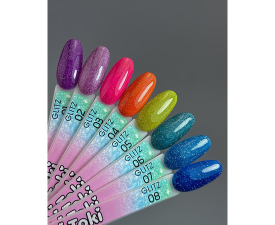 Зображення 3 Гель-лак Toki-Toki Glitz GZ03 неоновий рожевий, 5 мл, Об'єм (мл, г): 5, Колір: 03