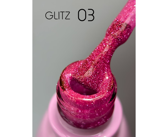 Зображення 2 Гель-лак Toki-Toki Glitz GZ03 неоновий рожевий, 5 мл, Об'єм (мл, г): 5, Колір: 03