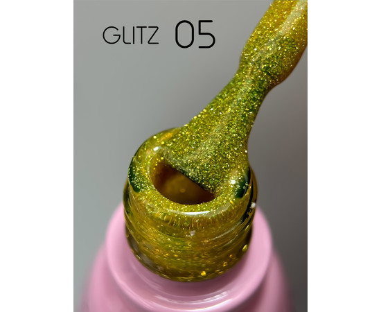 Изображение 2 Гель-лак Toki-Toki Glitz GZ05 желтый, 5 мл, Объем (мл, г): 5, Цвет: 05