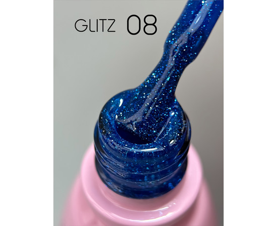 Изображение 2 Гель-лак Toki-Toki Glitz GZ08 синий, 5 мл, Объем (мл, г): 5, Цвет: 08