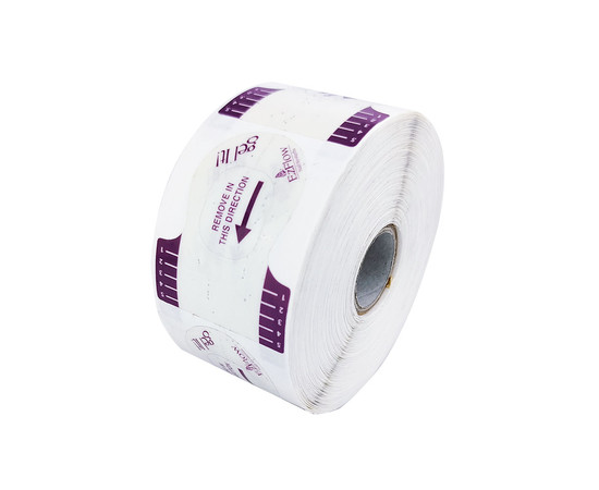 Изображение 2 Формы для моделирования ногтей "Рыбка" одноразовые универсальные, бумажные на клейкой основе фиолетовые, рулон 500 шт