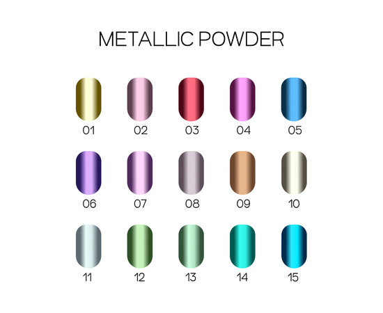 Зображення 3 Пудра металік Adore Professional Metallic Powder №10 холодне золото, 0.5 г, Колір: 10