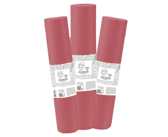 Зображення 3 Простирадла Panni Mlada 0.6х100 м (1 рулон) з спанбонду бордовий, Кількість в упаковці (шт): рулон, Розмір простирадла: 60 см * 100 м, Колір: burgundy