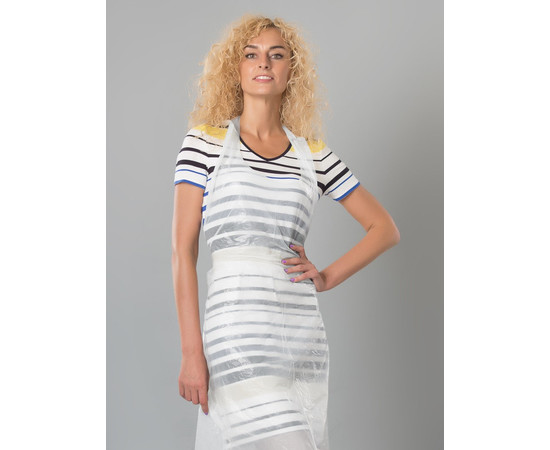 Изображение 2 Фартук Стандарт полиэтиленовый Fortius Pro 0.8х1.25 м (100 шт/пачка) белый