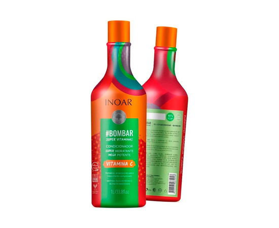 Зображення 2 Безсульфатний шампунь та кондиціонер Вітамін С для росту волосся Inoar Bombar 2x1000 мл