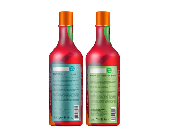 Зображення 4 Безсульфатний шампунь та кондиціонер Вітамін С для росту волосся Inoar Bombar 2x1000 мл