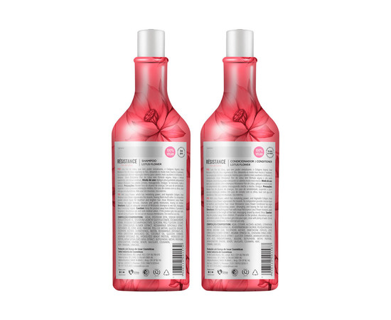 Изображение 4 Набор шампунь и кондиционер для тонких волос Inoar Kit duo Resistance Flor de Lotus, 2х1000 мл