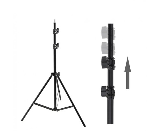 Зображення 2 Штатив (тринога, трипод) розкладний для кільцевої лампи 67-210 см