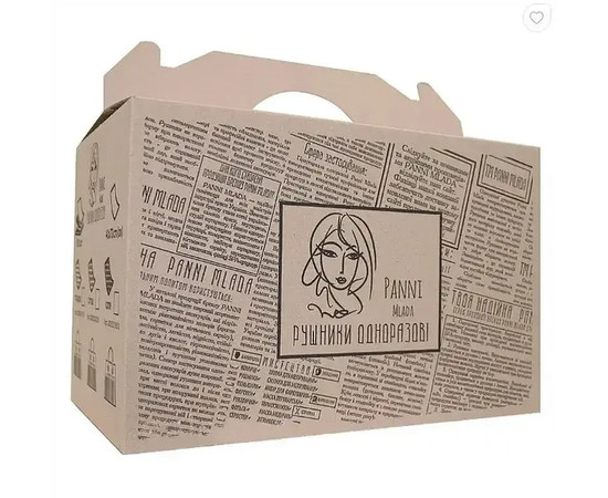 Изображение 2 Полотенца в пачке Panni Mlada 40х70 см (100 шт/коробка) из спанлейса 45 г/м2 сетка 