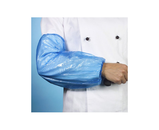 Зображення 2 Нарукавники одноразові поліетиленові Fortius Pro 40х20 см (100 шт/пачка) блакитні