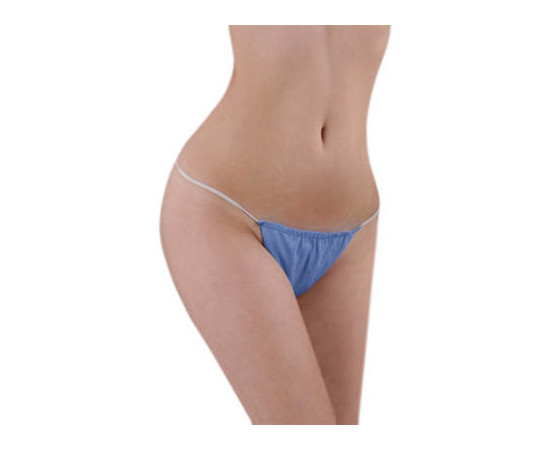 Зображення 2 Трусики-стрінги жіночі одноразові Panni Mlada (50 шт/пачка) зі спанбонду м'ятні