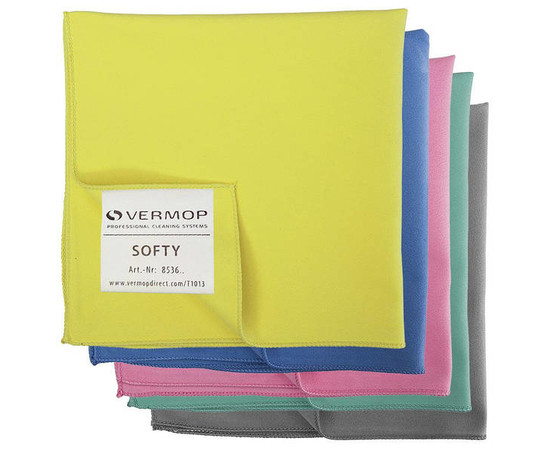 Зображення 2 Серветка для вологого та сухого прибирання поверхонь Vermop Softy, 1 шт, жовта