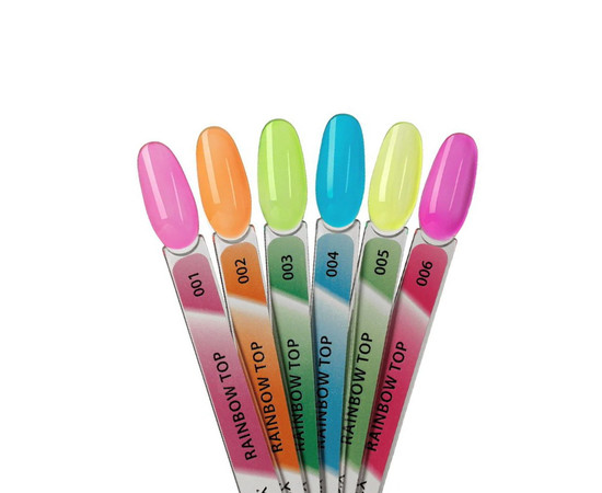 Зображення 2 Топ для гель-лаку без липкого шару з вітражним ефектом F.O.X Rainbow Top №003, 7 мл, Об'єм (мл, г): 7, Колір: 003