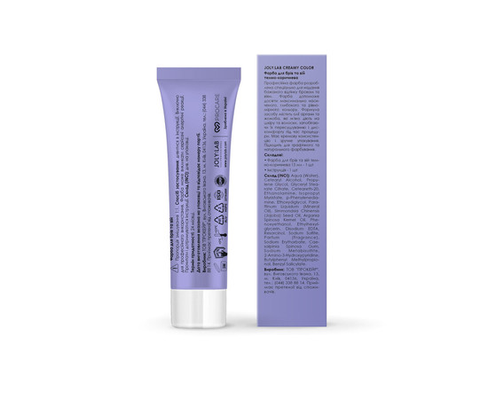 Зображення 4 Фарба для брів та вій Joly:Lab Creamy Color темно-коричнева, 15 мл, Об'єм (мл, г): 15, Колір: темно коричневий