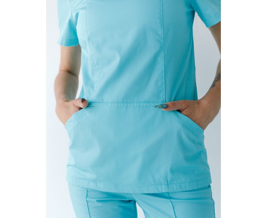 Зображення 4 Медичний костюм жіночий Топаз ментол р. 52, "БІЛИЙ ХАЛАТ" 137-441-705, Розмір: 52, Цвет: ментол